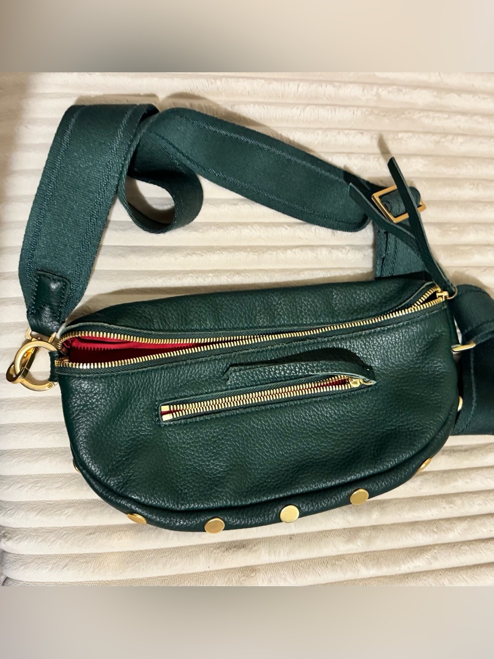 Hammitt Green Leather Crossbody Belt Bag - Stylish Everyday Wear